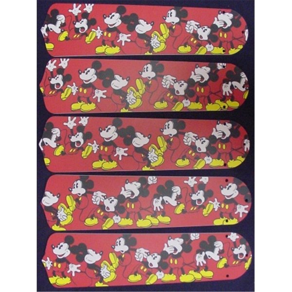 Lightitup Disney Mickey Mouse no.1 52 in. Ceiling Fan Blades Only LI2543771